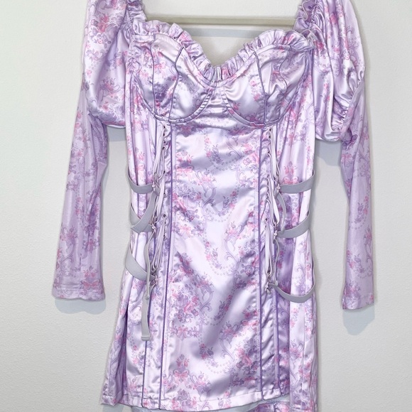 Dolls Kill Sugar Thrillz Scandal Sheet Corset mini dress size XXL NWT - Picture 1 of 3